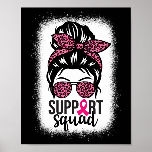 Brustkrebs-Bewusstsein Unterstützung-squad Messy B Poster (Vorne)