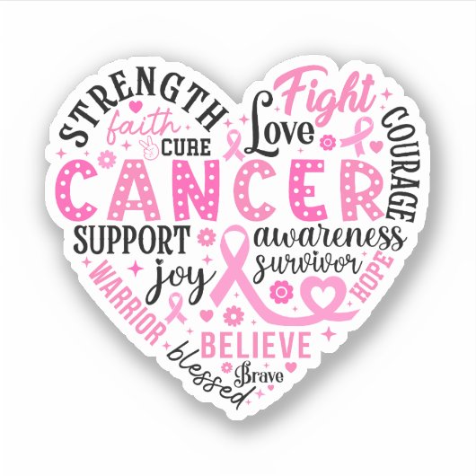 Brustkrebs-Bewusstsein Vinyl-Aufkleber Aufkleber (Vorderseite)