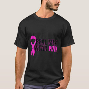 Brustkrebs-Bewusstsein wahre Männer tragen Pink T-Shirt