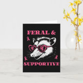 Brustkrebs-Bewusstsein Wild und unterstützend lust Karte (Gelbe Blume)