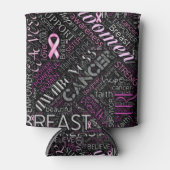 Brustkrebs-Bewusstsein Word Cloud-ID261 Dosenkühler (Vorderseite)