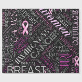Brustkrebs-Bewusstsein Word Cloud-ID261 Geschenkpapier (Flach)