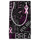 Brustkrebs-Bewusstsein Word Cloud-ID261 Kleine Geschenktüte (Vorderseite)