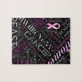 Brustkrebs-Bewusstsein Word Cloud-ID261 Puzzle (Horizontal)