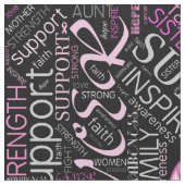 Brustkrebs-Bewusstsein Word Cloud-ID261 Stoff (Nahaufnahme)