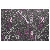 Brustkrebs-Bewusstsein Word Cloud-ID261 Stoff (Fat Quarter (45,7 x 55,9 cm))