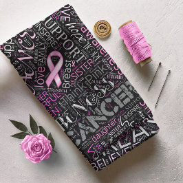 Brustkrebs-Bewusstsein Word Cloud-ID261 Stoff