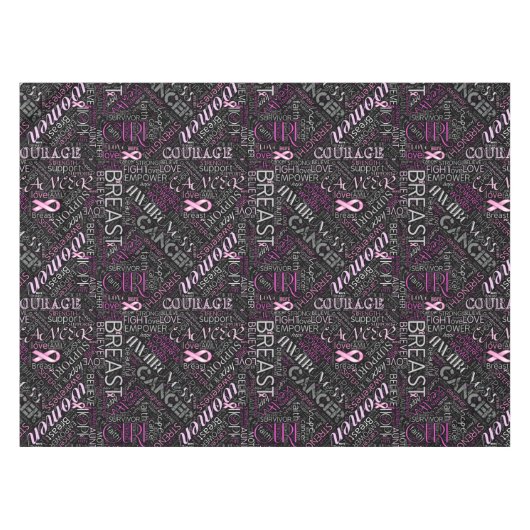 Brustkrebs-Bewusstsein Word Cloud-ID261 Tischdecke (Vorderseite (Horizontal))