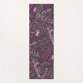 Brustkrebs-Bewusstsein Word Cloud-ID261 Yogamatte (Vorderseite)