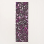 Brustkrebs-Bewusstsein Word Cloud-ID261 Yogamatte (Rückseite)