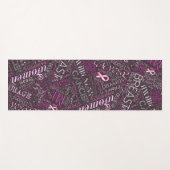 Brustkrebs-Bewusstsein Word Cloud-ID261 Yogamatte (Vorderseite (Horizontal))