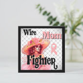 Brustkrebs Bewusstsein Zucker Schädel Feiertagskarte (Stehend Vorderseite)