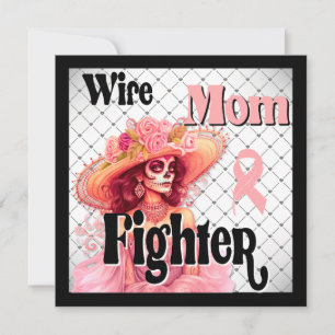 Brustkrebs Bewusstsein Zucker Schädel Feiertagskarte