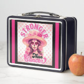 Brustkrebs Bewusstsein Zucker Schädel Metall Brotdose (Beispiel)