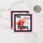 Brustkrebs Bewusstsein Zucker Schädel Mitteilungskarte (Vorderseite/Rückseite Beispiel)