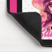 Brustkrebs Bewusstsein Zucker Schädel Mousepad (Ecke)