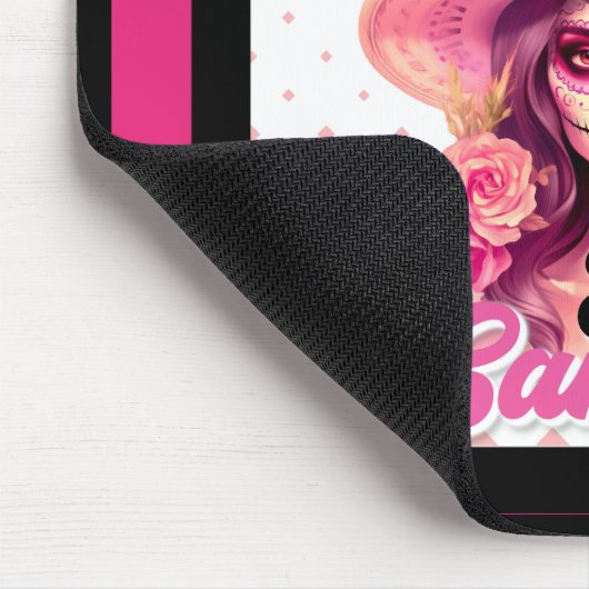 Brustkrebs Bewusstsein Zucker Schädel Mousepad (Ecke)