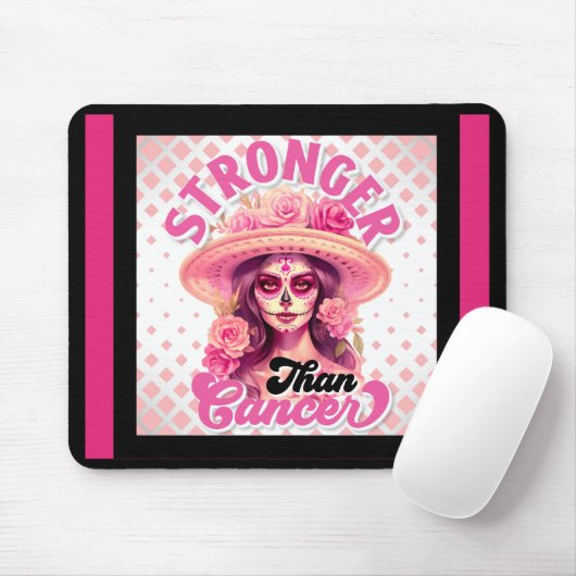 Brustkrebs Bewusstsein Zucker Schädel Mousepad (Mit Mouse)