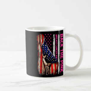 Brustkrebs-Bewusstsein zurück an der rosa amerikan Kaffeetasse