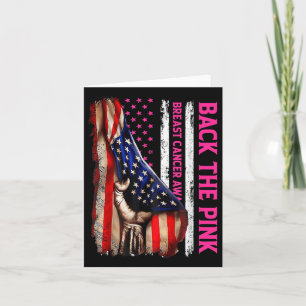 Brustkrebs-Bewusstsein zurück an der rosa amerikan Karte