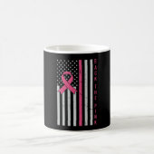 Brustkrebs-Bewusstsein zurück The Pink USA Patriot Kaffeetasse (Mittel)