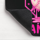 Brustkrebs-Bewusstseins-Baseball-Kampf ausschlagen Mousepad (Ecke)