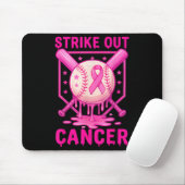 Brustkrebs-Bewusstseins-Baseball-Kampf ausschlagen Mousepad (Mit Mouse)