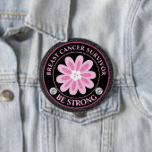 Brustkrebs-Bewusstseins-Blume Überlebende Button (Beispiel)