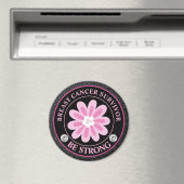 Brustkrebs-Bewusstseins-Blume Überlebende Magnet (In Situ (Geschirrspüler))