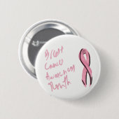 Brustkrebs-Bewusstseins-Button Button (Vorne & Hinten)