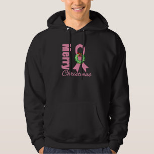 Brustkrebs-Bewusstseins-frohe Weihnacht-Band Hoodie