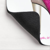 Brustkrebs-Bewusstseins-Glitzer-Perlen-Pumpe Mousepad (Ecke)