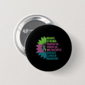 Brustkrebs-Bewusstseins-Krieger Button (Vorne & Hinten)