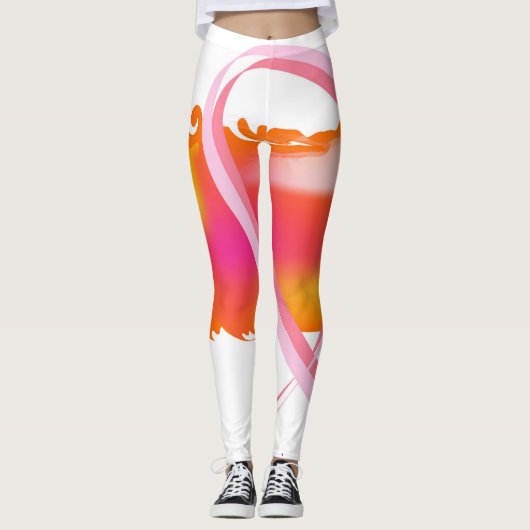 Brustkrebs-Bewusstseins-Leggings Leggings (Vorderseite)
