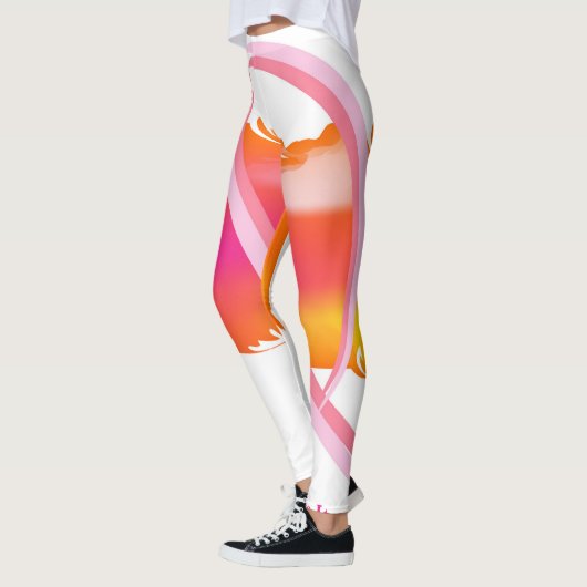 Brustkrebs-Bewusstseins-Leggings Leggings (Links)