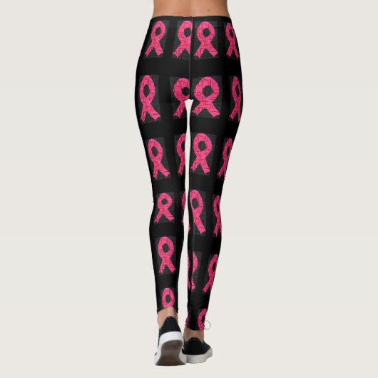 Brustkrebs-Bewusstseins-Leggings Leggings (Rückseite)