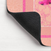 Brustkrebs-Bewusstseins-Libelle Mousepad (Ecke)