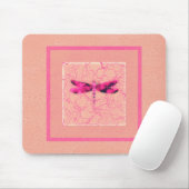 Brustkrebs-Bewusstseins-Libelle Mousepad (Mit Mouse)