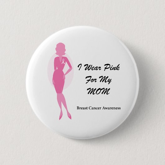 Brustkrebs-Bewusstseins-Monat Button (Vorderseite)