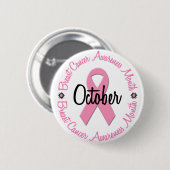 Brustkrebs-Bewusstseins-Monat Button (Vorne & Hinten)
