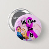 Brustkrebs-Bewusstseins-Monat, Rosie der Button (Vorne & Hinten)