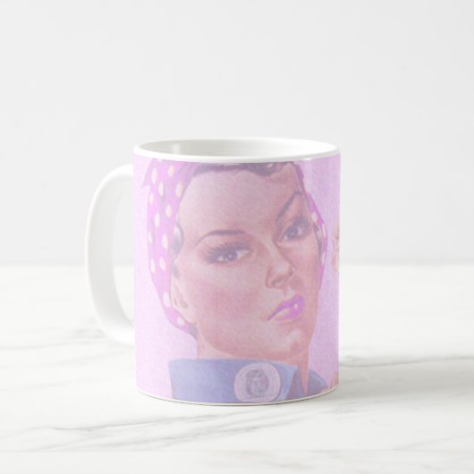 Brustkrebs-Bewusstseins-Monat, Rosie der Kaffeetasse (Vorderseite Links)