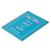 Brustkrebs-Bewusstseins-personalisiertes Notizbuch Notizblock (Linke Seite)