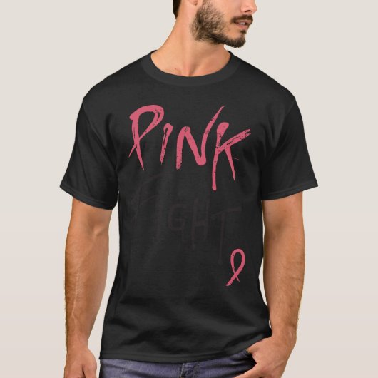 Brustkrebs-Bewusstseins-Rosa-Kampf-Brustkrebs R T-Shirt (Vorderseite)