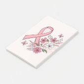 Brustkrebs-Bewusstseins-Schleife Post-it Klebezettel (angewinkelt)