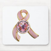 Brustkrebs-Bewusstseins-Schmetterling Mousepad (Vorne)