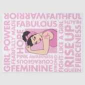 Brustkrebs-Bewusstseins-Seidenpapier Seidenpapier (Vorderseite)