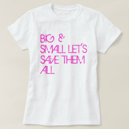 Brustkrebs-Bewusstseins-Shirt: Groß u. klein… T-Shirt