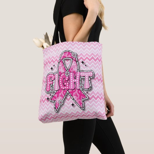 Brustkrebs-Bewusstseins-Tasche Tasche (Von Nahem)