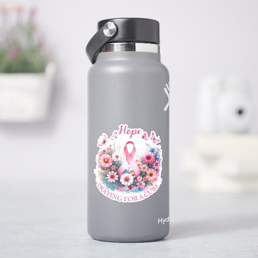 Brustkrebs-Bewusstseinsband Aufkleber (HydroFlask)